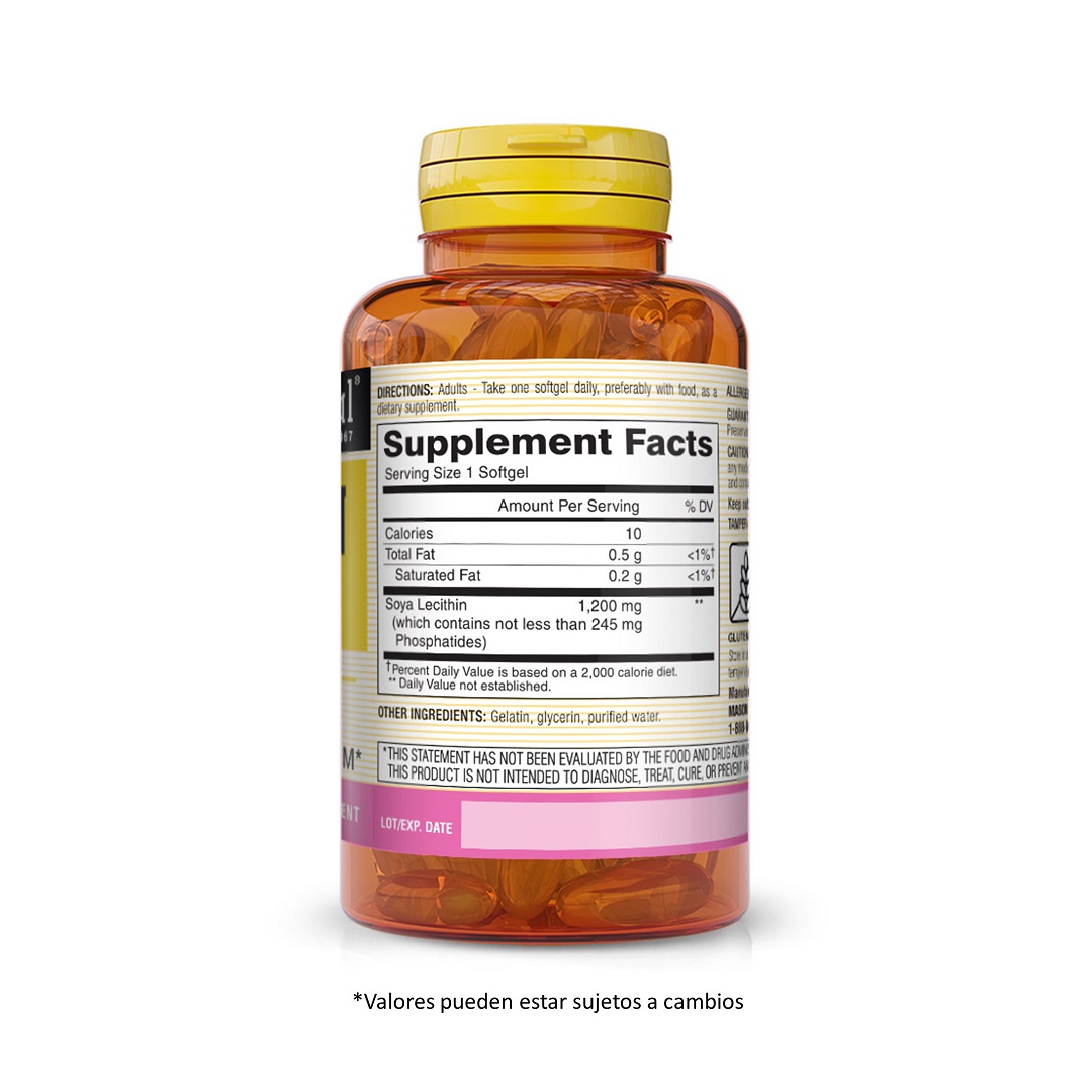 Lecithina de Soya 1.200 mg 100 Cap.