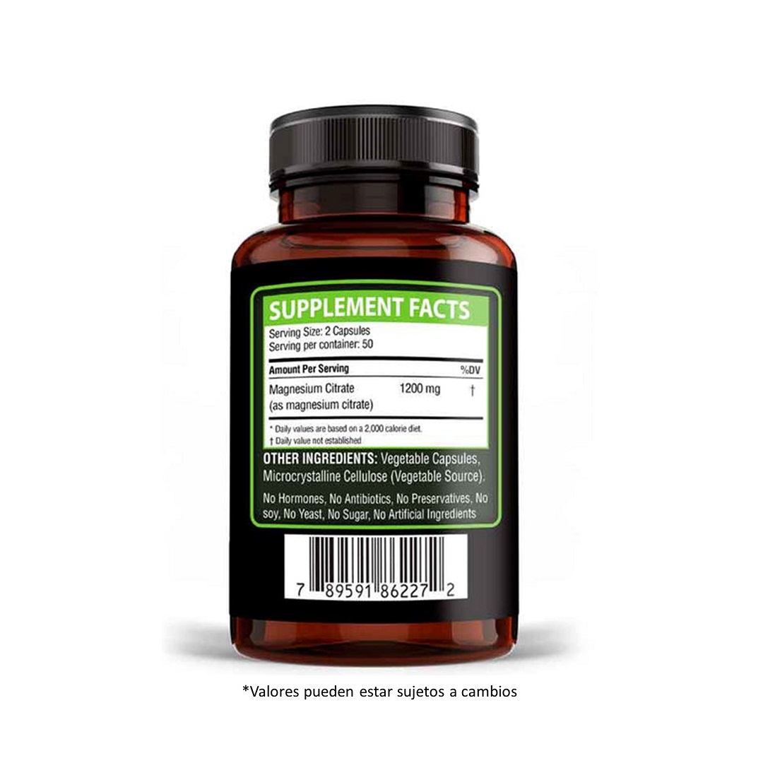 GN Citrato de Magnesio 1200 mg 100 Cap.